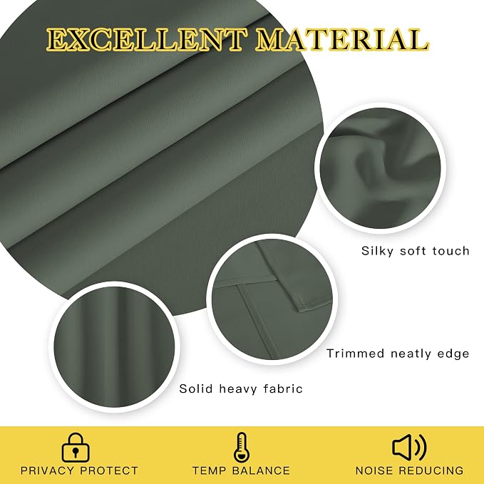 NICETOWN Blackout Curtain for Bedroom 102 inches Long - Image 4