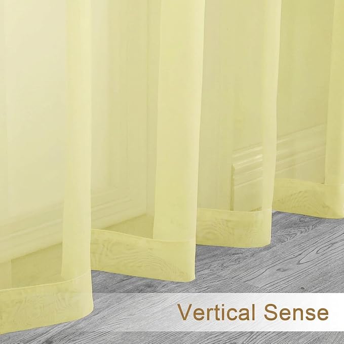 Chyhomenyc Sheer Tier Curtains 24 Inch Length - Image 6