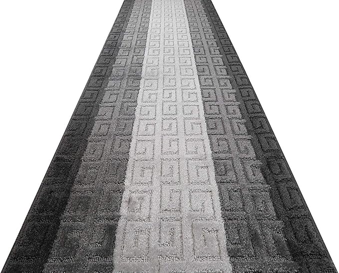 27 Ft Gray Extra Long Hallway Runner Rug, Non Slip Washable, Pet Friendly | - Image 4