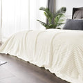BEDELITE 3D Ribbed Jacquard Cream Full Size Blankes by BEDELITE