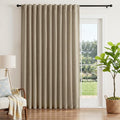 INOVADAY Extra Wide 100% Blackout Linen Curtains 102x96 Earthy Beige | Linen by INOVADAY