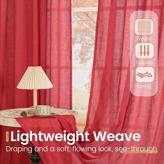 BGment 96 Inches Long Linen Curtains - Image 4
