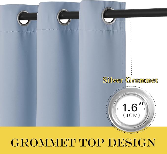 NICETOWN Patio Door Curtain Sound Blocking, Bedroom Privacy Room Divider Curtain - Image 6