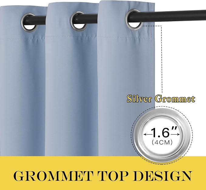 NICETOWN Blackout Curtains for Sliding Glass Door Room Divider Noise Reduce - Image 6