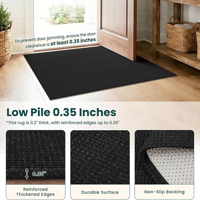 KOZYFLY Black 2.5'x16' Runners Rugs - Image 4