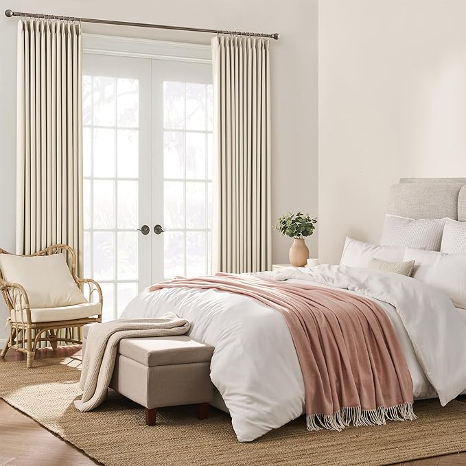 Pleated Room Darkening Privacy Curtains - Image 4