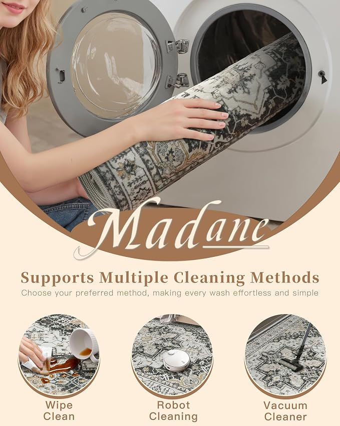 Madane Washable Runner Rug 3x6 Runners - Image 8