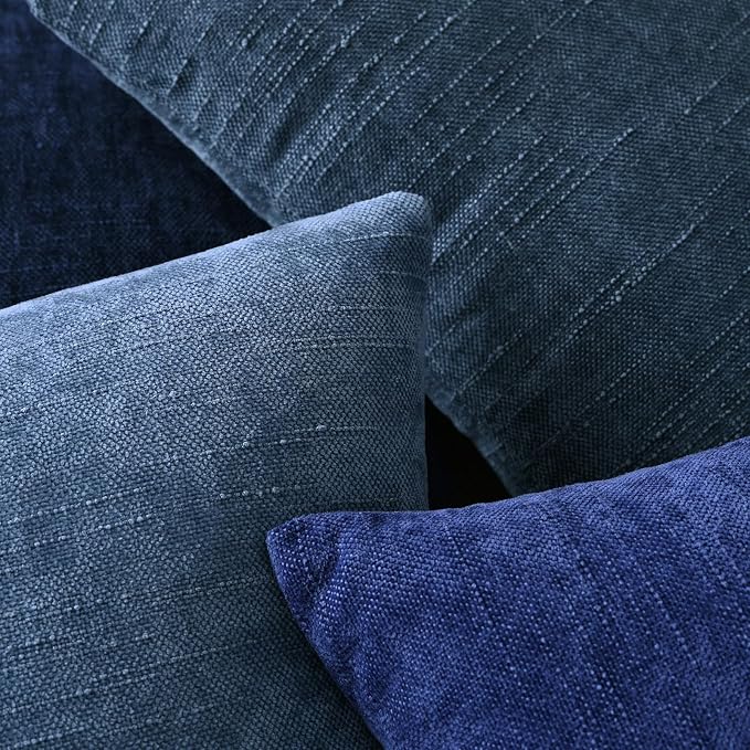 Set of 4 Soft Textured Decorative Throw Pillow Covers 18x18 Inch Cozy Farmhouse - Image 6