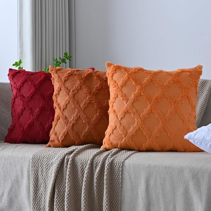 Set of 2 Soft Moroccan Throw Pillow Covers 12x20 Inch Plush Boho Decorative - Image 5