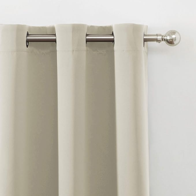 Light Beige Thermal Blackout Curtains/52 x 108 Inch/Set of 2 Panels Room - Image 7