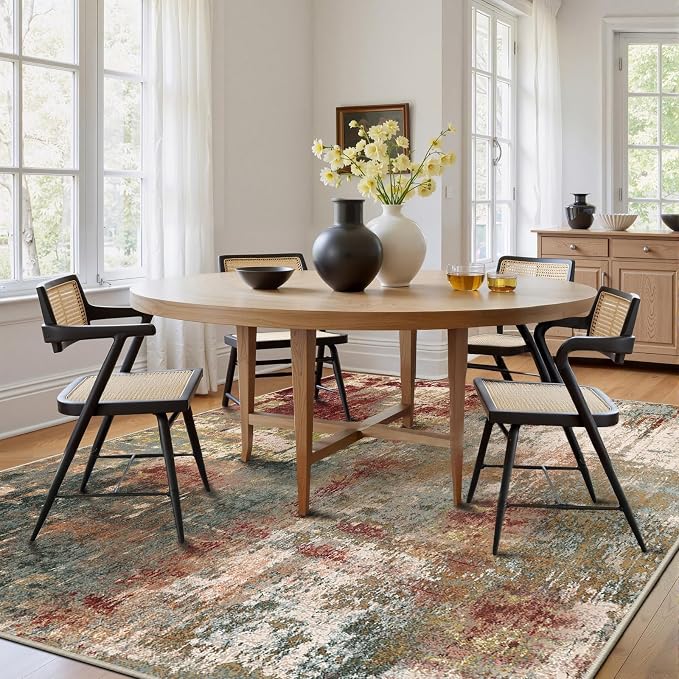 RELEANY Washable 8'x10' Abstract Area Rug - Image 3