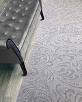 Custom Length Hallway Runner Rug, Slip Resistant, Floral Grey, 26 Inch X 6 feet by ORFAHOME