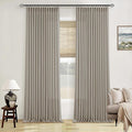 Burlywood Birch Pinch Pleated Linen Curtains 105 Inches Long 2 Panels Set | by Twodrapes