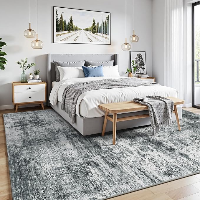 Lofus 5x7 Area Rug for Living Room, Abstract Washable Non-Slip Rugs, Dining Room - Image 2