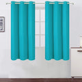 Teal Blackout Curtains 40 x 63 Inch Length/Set of 2 Curtain Panels/Thermal by Lemomo