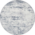 Round Area Rug Living Room: 5 ft Modern Washable Indoor Carpet | by FXRHLP
