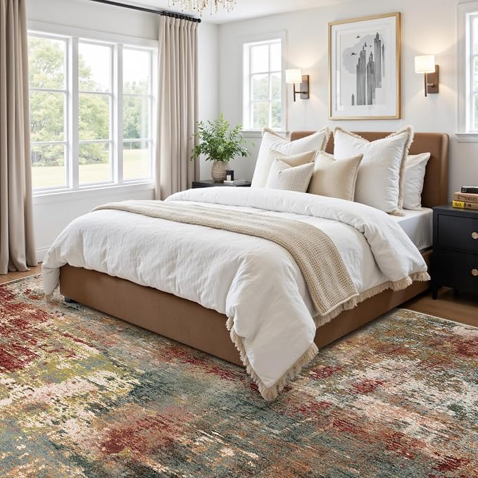 RELEANY Washable 5'x8' Abstract Area Rug - Image 2