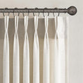 96 Inches Long Pinch Pleated Semi Sheer Curtains, Birch Linen Blended Light by Topfinel