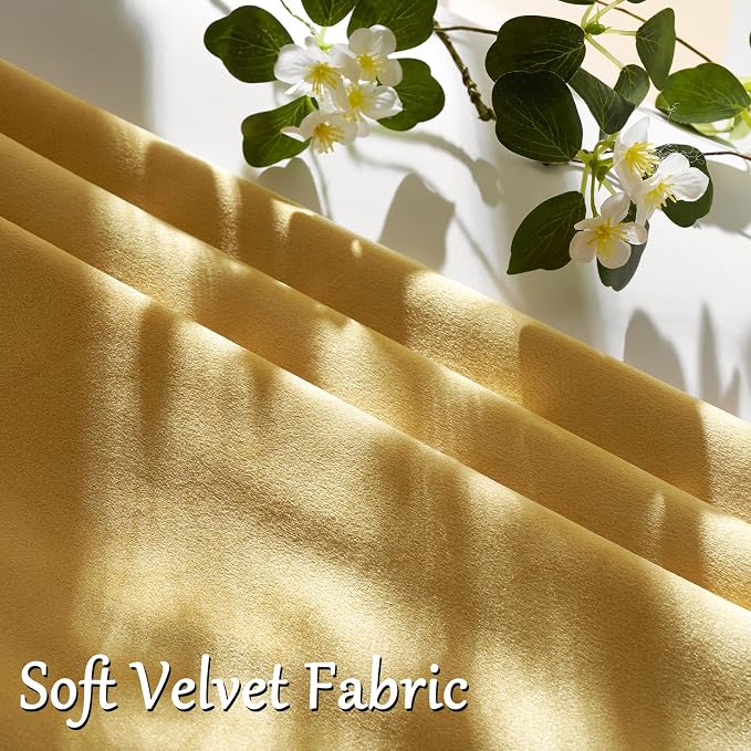 GIGIZAZA Yellow Velvet 20x12 Lumbar Decorative Throw Pillow Covers - Image 5