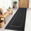 OLANLY Front Door Mat Outside 71x23, All-Season Heavy-Duty Rubber Doormat | Jet by OLANLY