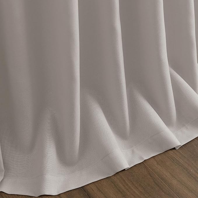 Stone Grey Linen Curtains 120 Inches Long - Image 9