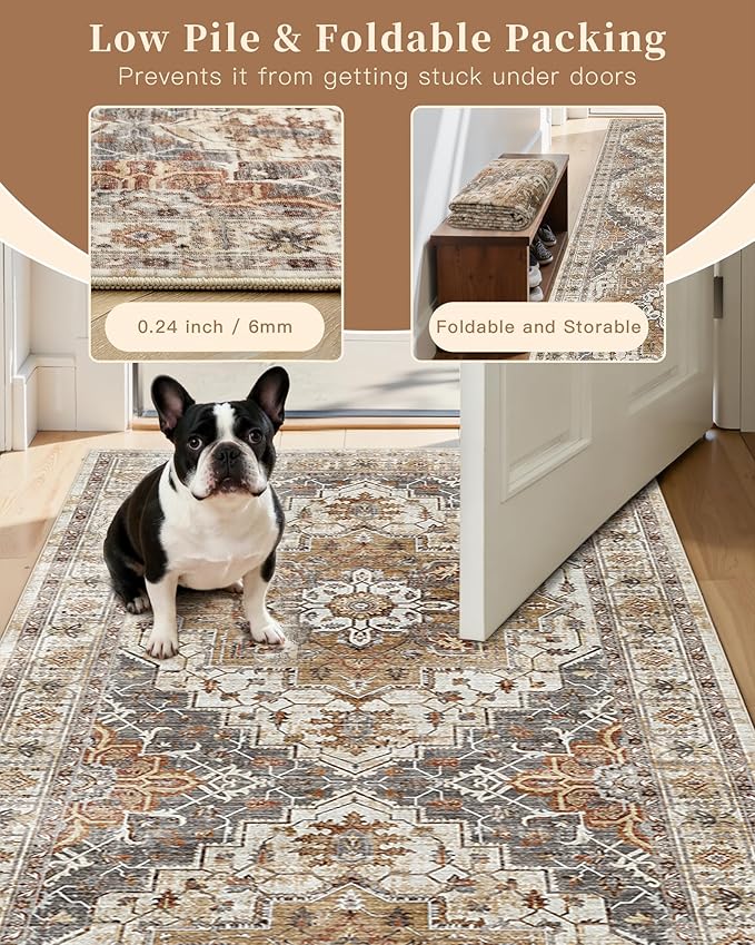 Madane Washable Runner Rugs 2x12 Long - Image 7