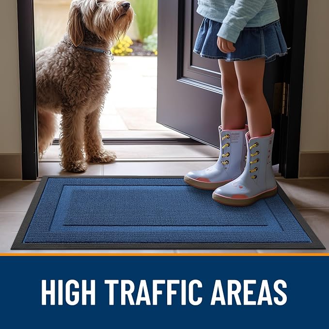 OLANLY Front Door Mat Outside 33x21, All-Season Heavy-Duty Rubber Doormat | - Image 6