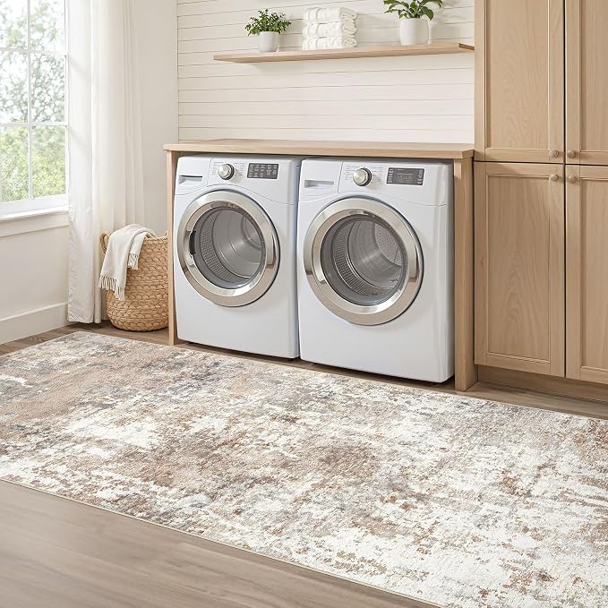 LOONGRUG Runner Rug 2x5 Machine Washable Non-Slip Kitchen Neutral Rug | Modern - Image 7