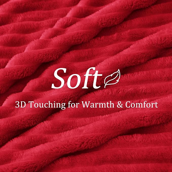 BEDELITE Striped Fleece Throw Blanket, Soft Cozy, Lightweight Warm, - Image 4