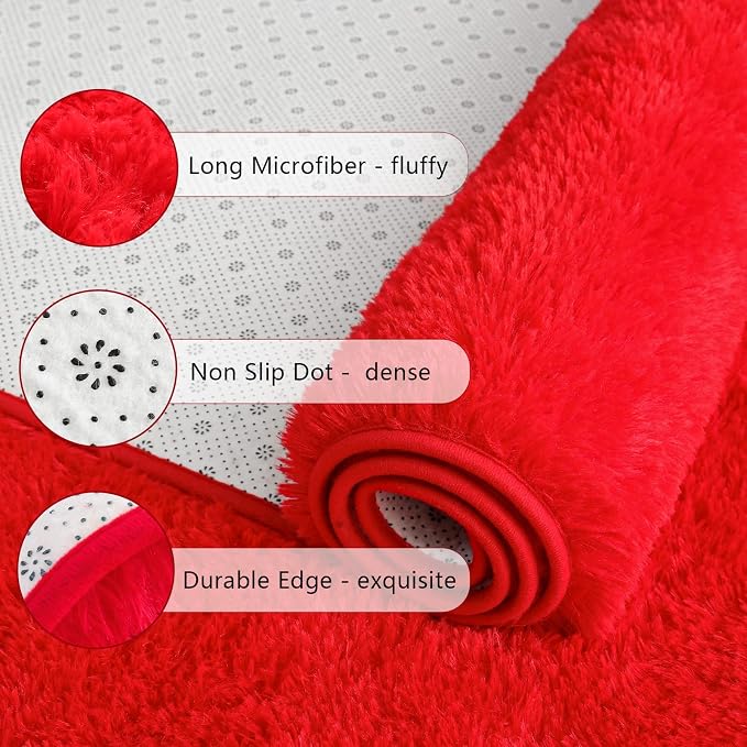 Chicrug Soft Area Rugs for Bedroom Living Room Plush Fluffy Rug 3x5 | Shag - Image 2