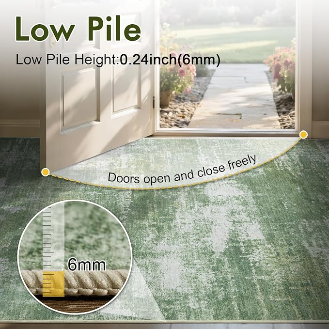 4x6 Ft Area Rugs for Living Room, Soft Non-Slip Washable Rugs Modern Abstract - Image 7