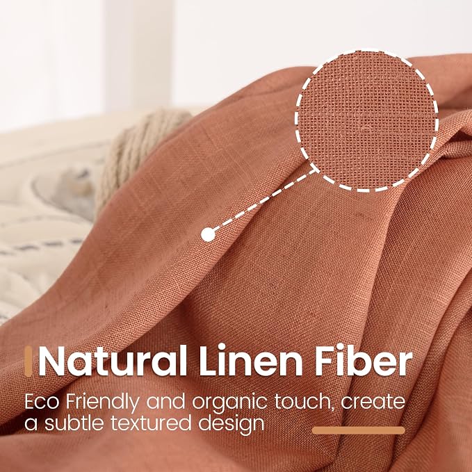BGment Linen Curtains 84 Inch Length - Image 3