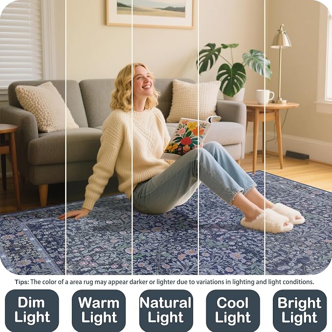 Extra Large 10x14 Area Rug for Living Room, Washable Rugs for Dining Room - Image 4