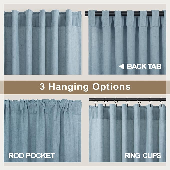 Extra Long Curtains for Living Room Patio Sliding Glass Door 120 Inch Length - Image 4