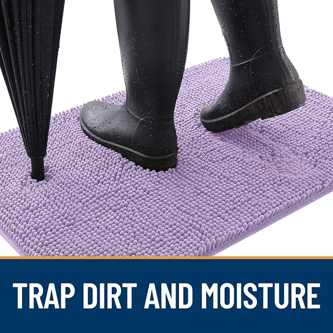 OLANLY Dog Door Mat for Muddy Paws 40x32, Super Absorbent Chenille Mud Mat | - Image 2
