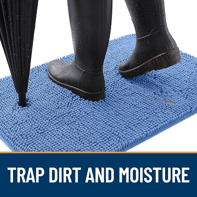 OLANLY Dog Door Mat for Muddy Paws 48x30, Super Absorbent Chenille Mud Mat | - Image 2