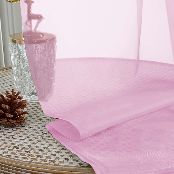 Light Pink Bedroom Curtains 2 Panel Sets 90 Inch Length, 59 Inch Extra Wide - Image 2