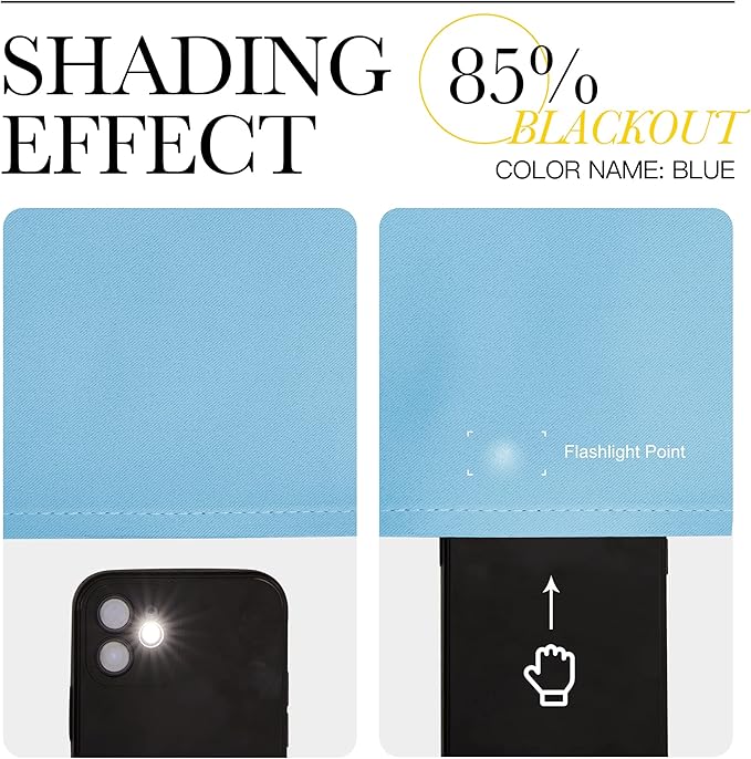 NICETOWN Blue Curtains 96 inches Long, Grommet Thermal Insulated Blackout - Image 7