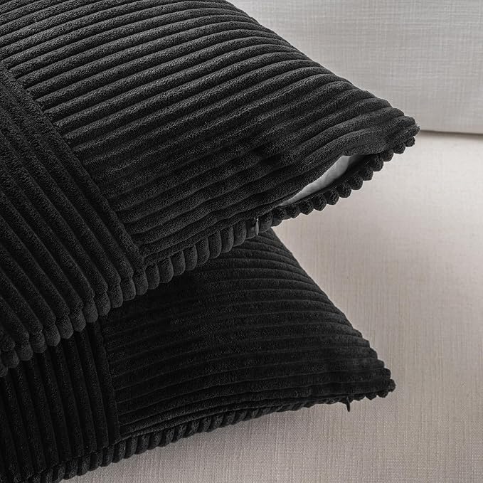Fancy Homi 2 Packs Black Lumbar Decorative Throw Pillow Covers 16x28 Inch - Image 4