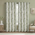 Sage Green Boho Floral 100% Blackout Curtains 90 Inch 2 Panels | Farmhouse by Unknown