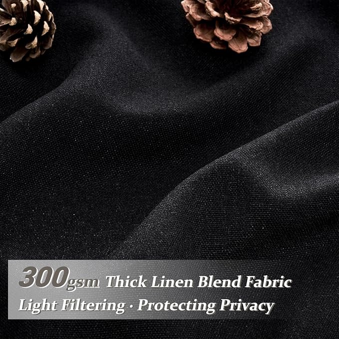 Pinch Pleated Black Sheer 96 Inch Curtains - Image 3