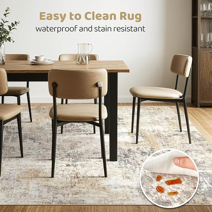 LOONGRUG 8x10 Area Rugs Washable Large Neutral Modern Living Room Rug | - Image 6