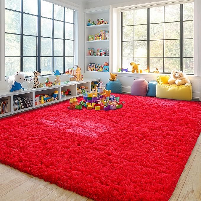 Pionblank 9x12 Area Rug for Living Room, Shag Large Rug for Bedroom - Image 2