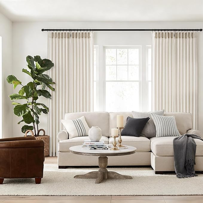 Pinch Pleated 92 Inch Curtains 2 Panels - Image 3