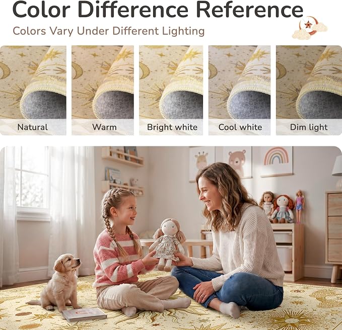 Vacuum-Friendly, 5x7 Washable Area Rug - Image 7