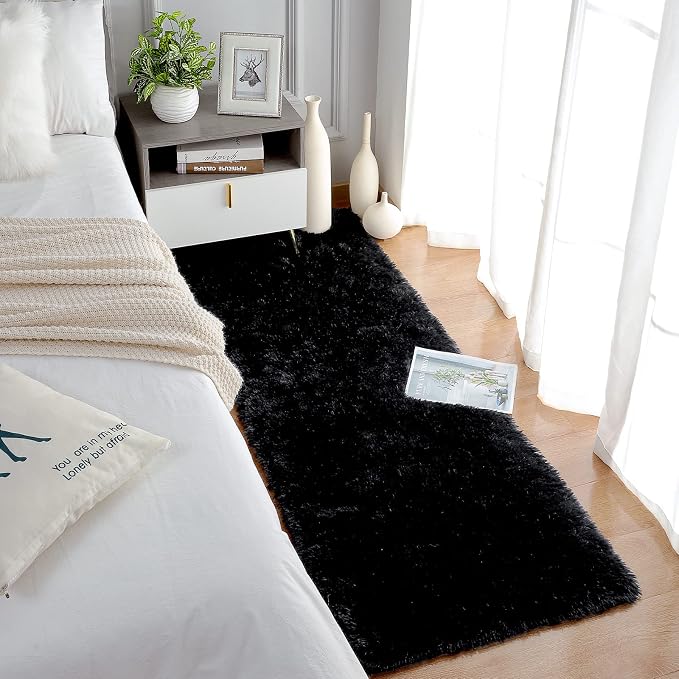 Chicrug Soft Runner Rugs for Bedroom Living Room Plush Fluffy Rug 2x7 | Shag - Image 3