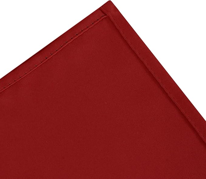Red Blackout Curtains 40 x 63 Inch Length/Set of 2 Curtain Panels/Thermal - Image 8