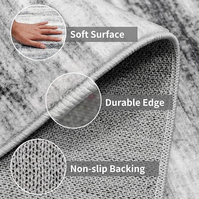 2x8 Washable Runner Rug for Family: Easy-to-Clean Runners for Hallway Entryway - Image 5