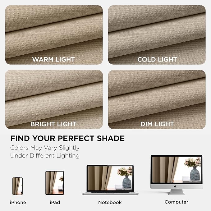 Joydeco Blackout Curtains 84 Inch Length 2 Panels Set, Thermal Insulated Long - Image 8