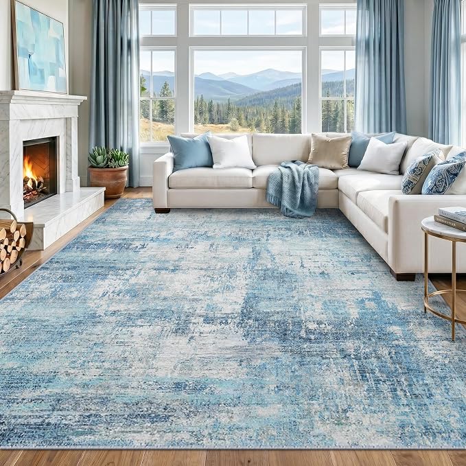 RELEANY Washable 5'x7' Abstract Area Rug - Image 8